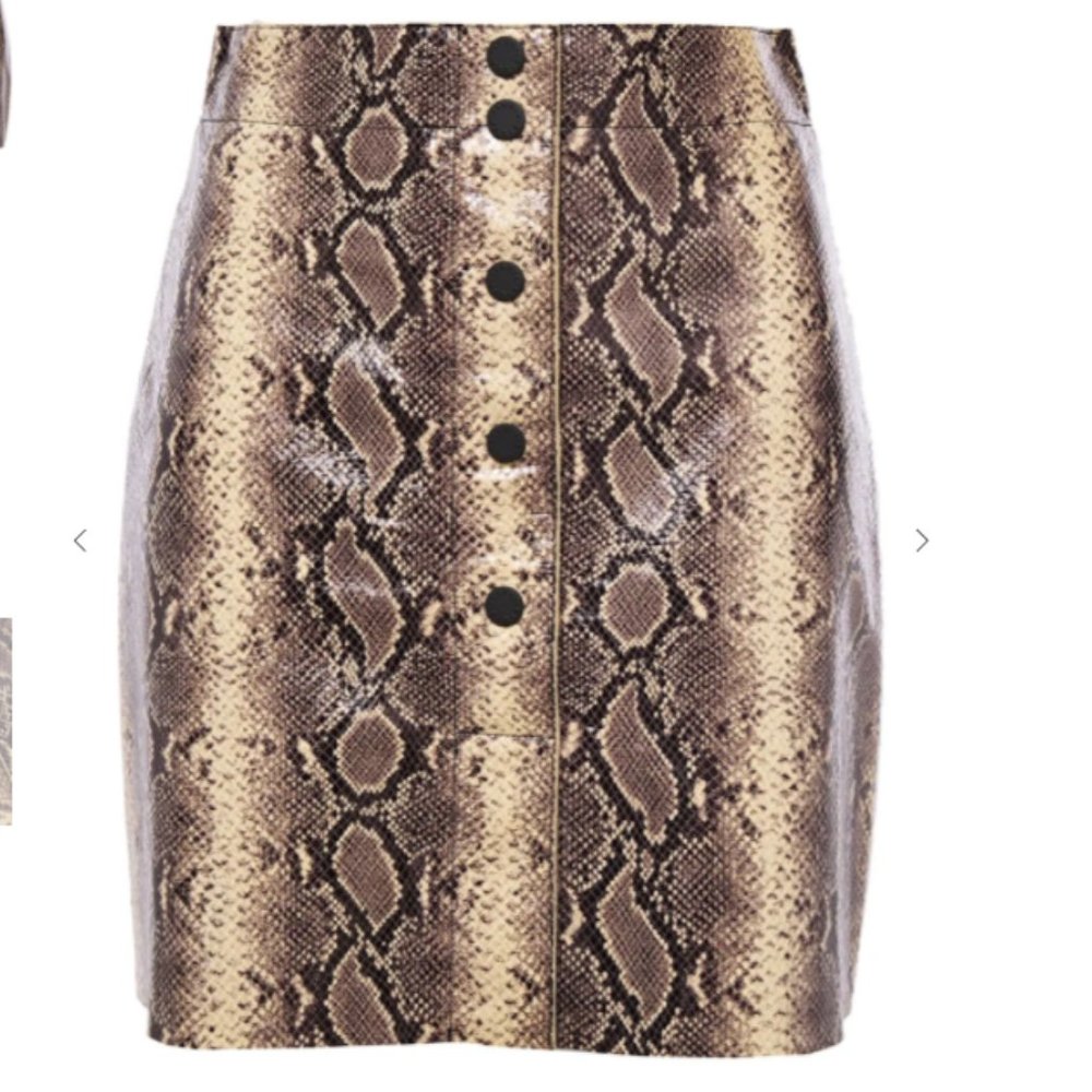 Sandro Kimberlay Leather Mini Skirt L NWT - Picture 6 of 17